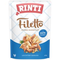 Lot RINTI Filetto en gelée 48 x 100 g pour chien - poulet, canard