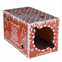 TIAKI pepparkaka klöstunnel för katter - L 50 x B 30 x H 30 cm