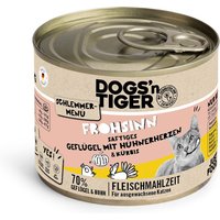 Ekonomipack: Dogs'n Tiger gourmetmeny 12 x 200 g - Fjäderfä med kyckling