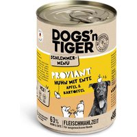 Dogs'n Tiger gourmetmeny för hundar 6 x 400 g - Kyckling med anka, äpple och potatis