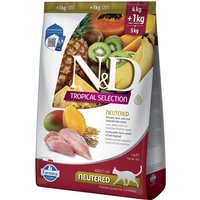 5kg (4 +1kg) Farmina N&D Tropical Selection Adulte Stérilisé poulet pour chat