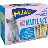 Mjau Kitten Pouch 12 x 85 g - Mixpaket Menu (3 sorter)