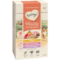 Feringa Vitality Creamy Snacks pour chat - lot mixte : 3 variétés (12 x 10 g)