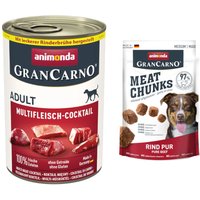 animonda våtfoder hund + 80 g Gran Carno Meat Chunks Medium/Maxi på köpet - 6 x 400 g GranCarno Original Adult Köttcocktail