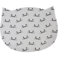 zooplus Basics Cat-Shaped Bowl Mat - 48.2 x 38 x 0.5 cm (L x W x H)