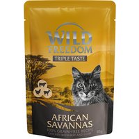 Wild Freedom Triple Taste 8 x 85 g pour chat - African Savannas – poulet, bœuf, chèvre