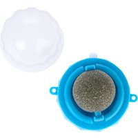Zooplus Basics Boule d'herbe à chat autocollante - 5 x 5 x 4 cm, bleu chat