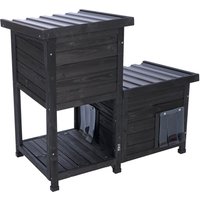 TIAKI Casetta per gatti a due piani Midnight – …