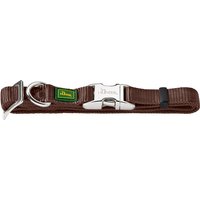 HUNTER krage Vario Basic Alu-Strong, brun - Storlek M: 30 - 45 cm halsomkrets, 15 mm bred