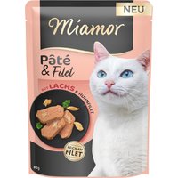 Miamor Paté & Filet 10 x 85 g - Med lax