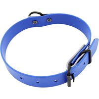 Heim halsband tvåfärgat och nitat, blått/grått - 50 cm långt, 25 mm brett