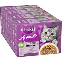 Voordeelpakket: 96x85g Whiskas 1+ Aromatic Selection Mix in Saus nat kattenvoer