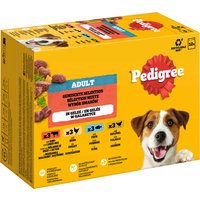Pedigree Adult Fresh Pouches Multipack - Ekonomipack: Mixed Selection i gelé (4 sorter) 24 x 100 g