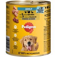 12x800g Gevogelte in paté Pedigree Classic natvoer voor honden