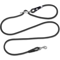 Curli Vario Comfort Laisse, Noir Taille S 200cm, Ø8mm Laisse pour chien