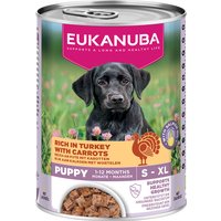 Eukanuba Puppy Rico en pavo con zanahoria - 24 x 400 g - Pack Ahorro