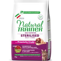 Natural Trainer Gesteriliseerd met rauwe Ham Brokken voor Katten - 3 kg