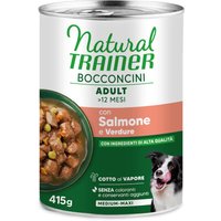 10 + 2 på köpet! 12 x 415 g / 12 x 400 g Natural Trainer - Bocconcini Adult Medium & Maxi Chunks: lax (12 x 415 g)