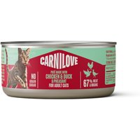 24x100g Carnilove Cat Paté poulet, canard et faisan nourriture humide pour chat