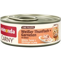 animonda Carny Adult Fine Fillets i gelé 12 x 60 g - Vit tonfisk & räkor
