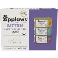 6x70g Kitten sardine, poulet, thon Applaws - Nourriture pour Chat