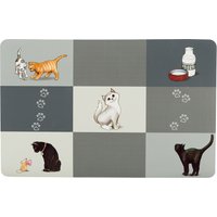 Set de table Trixie Patchwork Cat pour chat L44 l28cm - Set de table pour chat