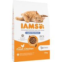 10kg Adult Sterilised IAMS for Vitality poulet pour chat
