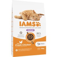 10kg Hairball Adult IAMS for Vitality poulet pour chat
