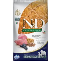 2x12kg Farmina N&D Ancestral Grain Adult Medium & Maxi agneau, myrtilles - Croquettes pour chien