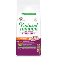 10 kg Natural Trainer Sterilised White Meat kattenvoer droog