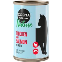 Lot Cosma Nature 24 x 140 g pour chat - poulet, saumon
