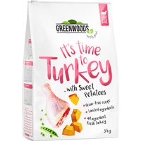 3kg Greenwoods dinde, patates douces, petits pois, potiron - Croquettes pour chat