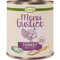 12x800g Lukullus Menu Gustico dinde, patates douces, courgettes, carottes - Pâtée pour chien