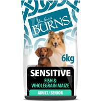 2x6kg Poisson & Maïs complet Sensitive Adult & Senior Burns nourriture sèche pour chien