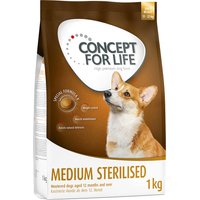 4x1kg Medium Sterilised Concept for Life - Croquettes pour chien