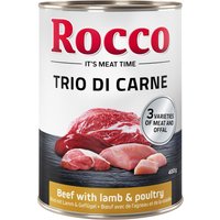 Rocco Classic Trio de viandes 6 x 400 g pour chien - bœuf, agneau, volaille