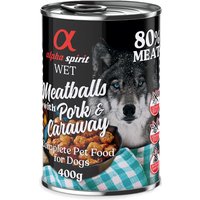 alpha spirit Boulettes de viande 6 x 400 g pour chien