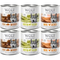 Blandpack: Wolf of Wilderness våtfoder - 6 x 800 g burk: Adult (Lamb, Boar, Chicken)