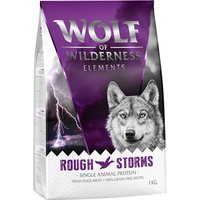 1kg Sensitive Rough Storms, canard Wolf of Wilderness Croquettes pour chien