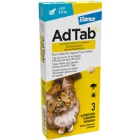 3comprimés AdTab Comprimés à mâcher pour chat (2 à 8 kg)