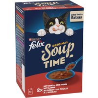 12x48g Felix Soup sélection de la campagne - Pâtée pour chat