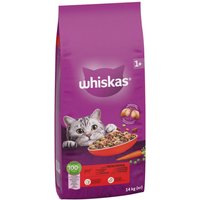 Whiskas 1+ med nötkött - 14 kg