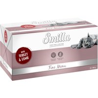 8x100g Smilla Fine Menu dinde, agneau - Pâtée pour chat