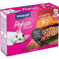 Vitakraft Poésie DéliSauce Pouch blandpack 6 x 85 g  Country Selection