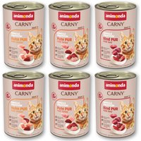 6x400g Single Protein Adult lot mixte Animonda Carny - Pâtée pour chat