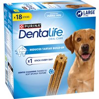 PURINA Dentalife Snack per igiene dentale dei cani di tg grande (25-40 kg) - 18 Stick (6 x 106 g)