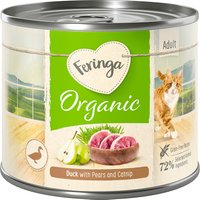 Feringa Organic bio Adult 6 x 200 g pour chat - canard, poires, menthe à chat bio