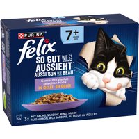 Latz "As good as it looks" Senior Pouches 48 x 85 g - Nötkött, Kyckling, Sardiner, Lax