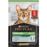 48x85g Sterilised boeuf Pro Plan - Pâtée pour chat