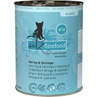 6x400g hareng, crevette catz finefood - Pâtée pour chat